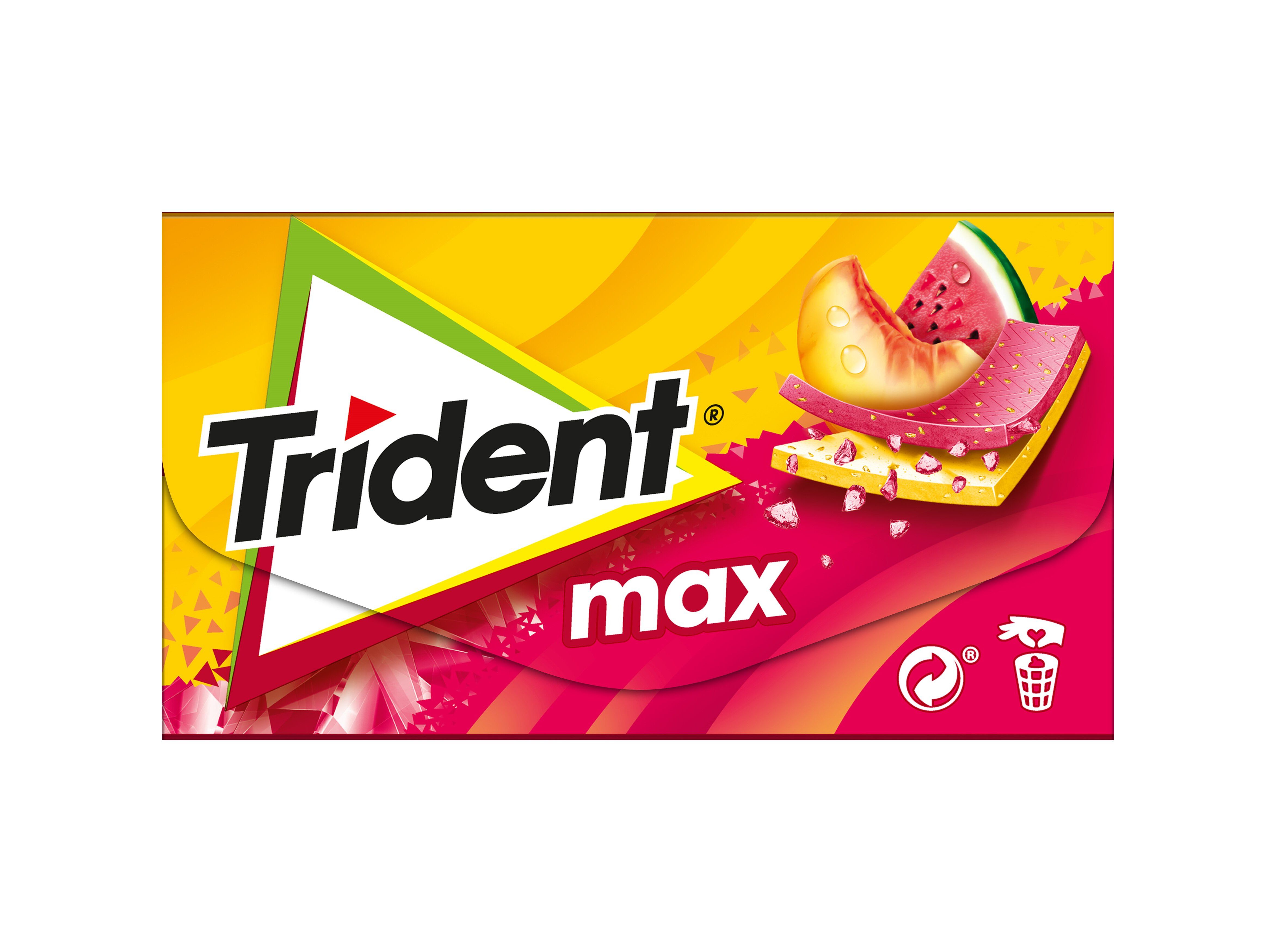 PASTILHAS TRIDENT MAX MELANCIA PESSEGO 27G image number 0