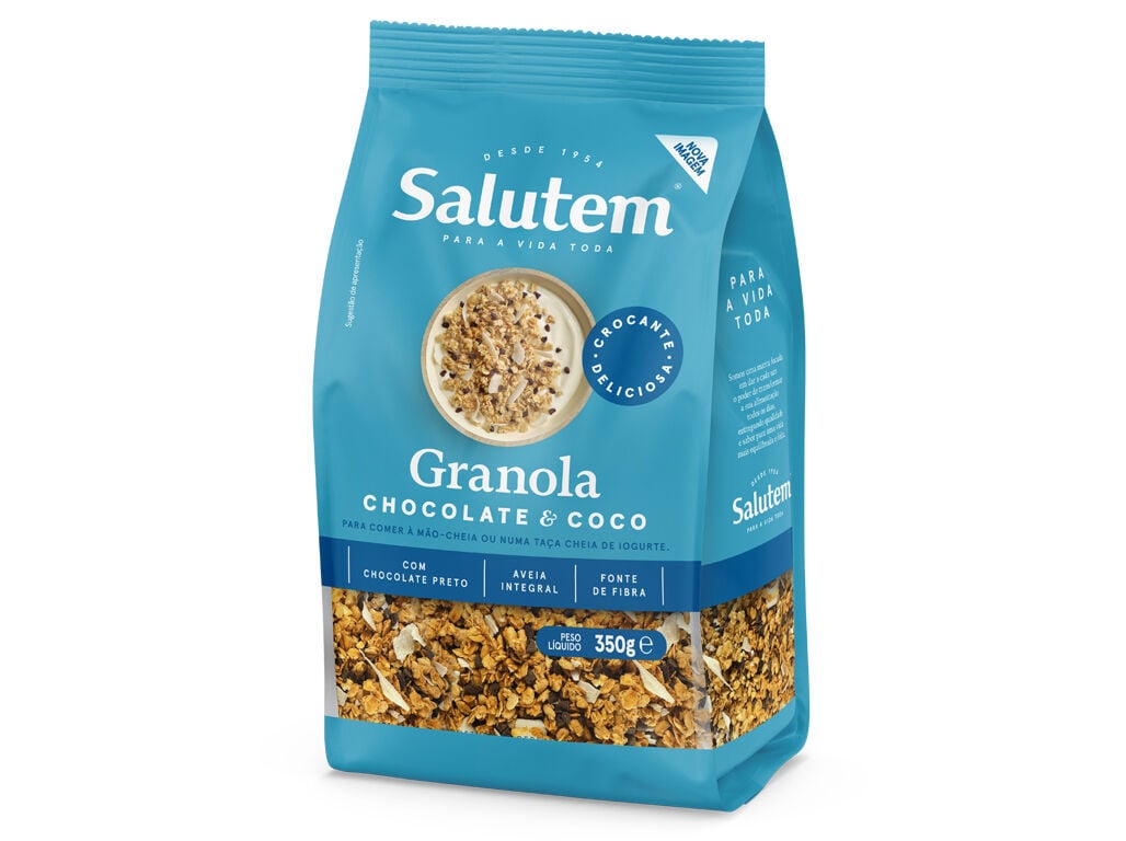 GRANOLA SALUTEM CHOCOLATE E COCO 350G