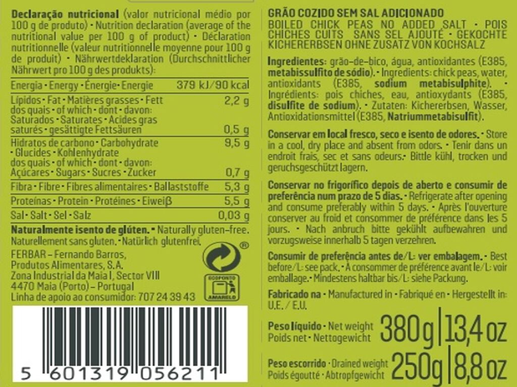 GR&Atilde;O DE BICO FERBAR TETRA 380(250)G image number 1