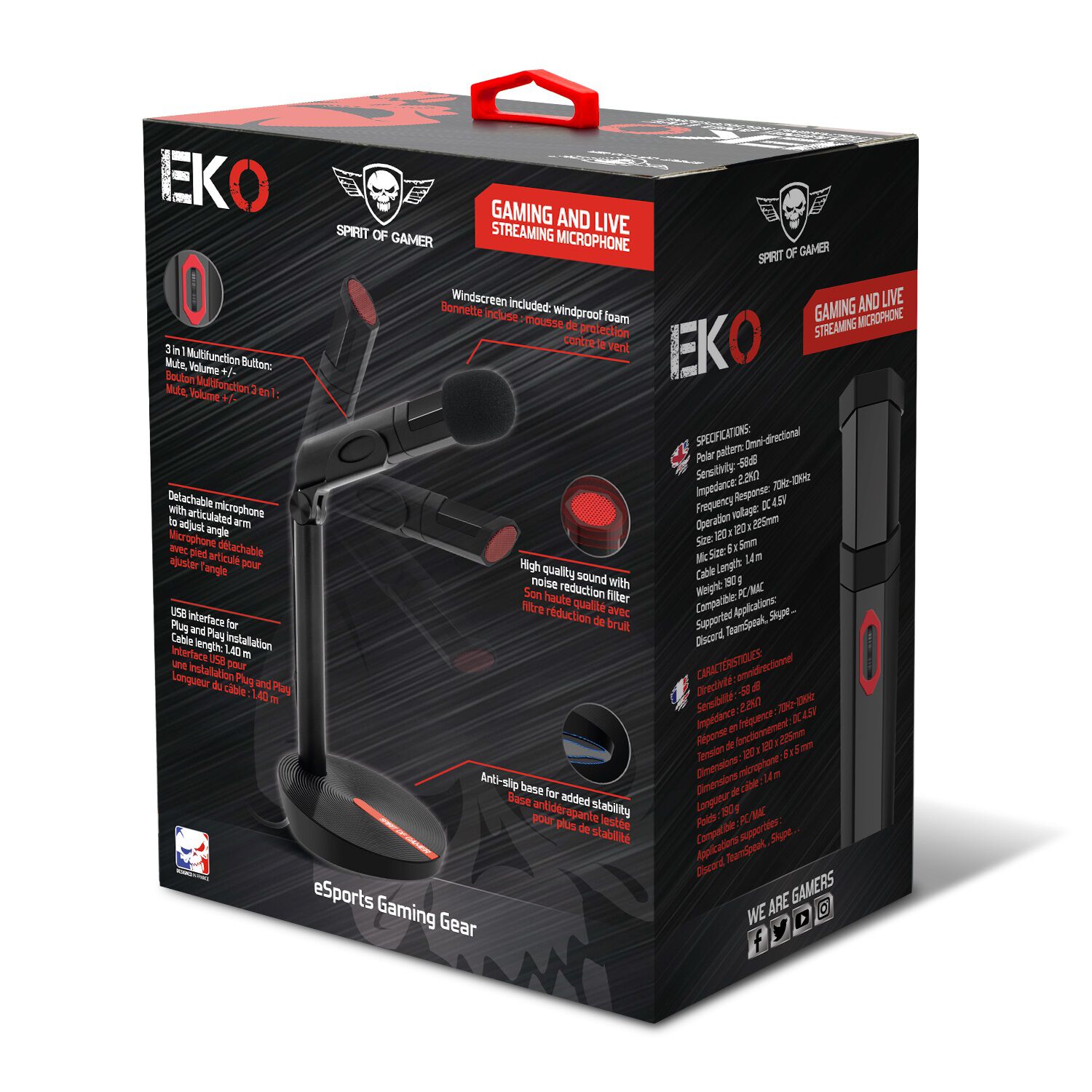 MICROFONE SPIRIT OF GAMER PRETO GAMING MIC-EKO image number 5