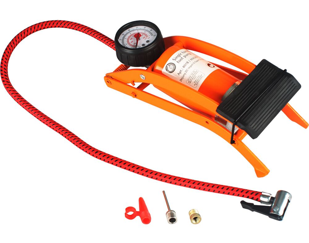 BOMBA DE P&Eacute; POLEGAR 7 BAR COM 3 ADAPTADORES