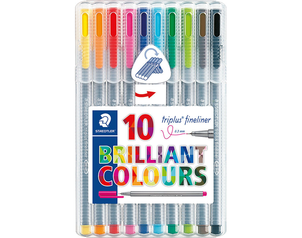 CANETA TRIPLUS STAEDTLER FINELINER PACK 10 UNIDADES image number 0