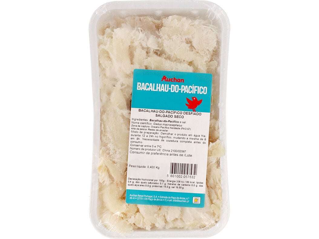 BACALHAU DESFIADO DO PAC&Iacute;FICO AUCHAN 400G