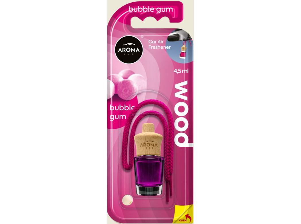 AMBIENTADOR AUTO AROMA CAR WOOD 4.5ML BUBBLE GUM image number 0