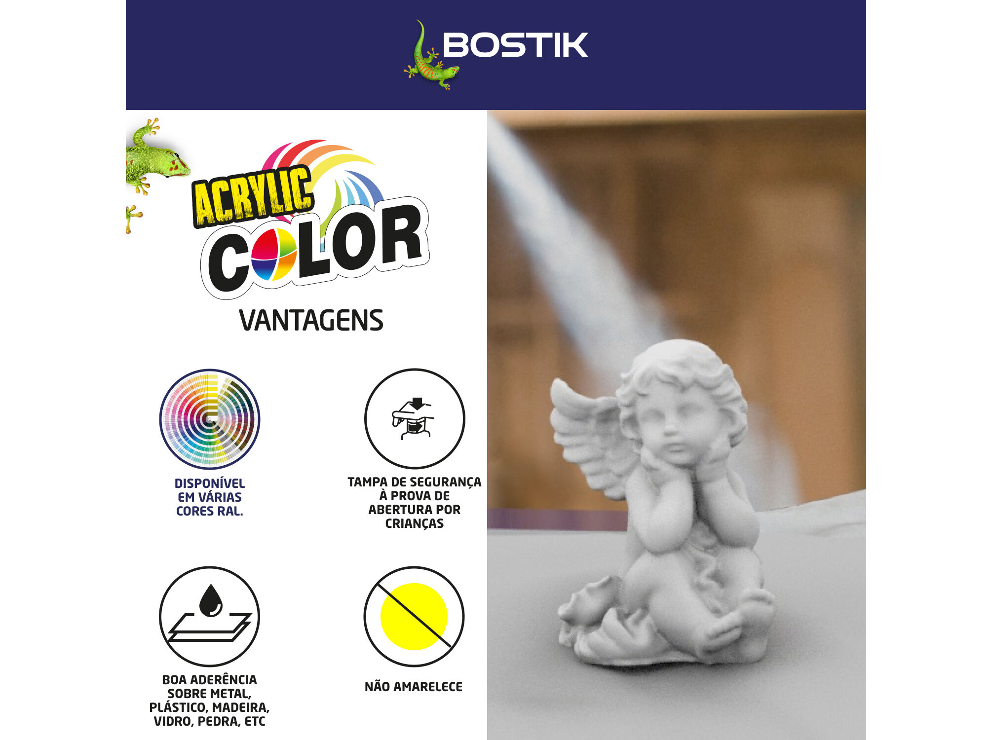 SPRAY ACRYLIC BOSTIK BRANCO OPACO MATE 400ML image number 3