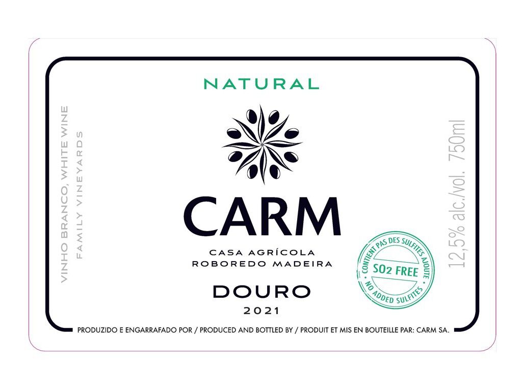 VINHO BRANCO CARM NATURAL DOURO 0.75L image number 1