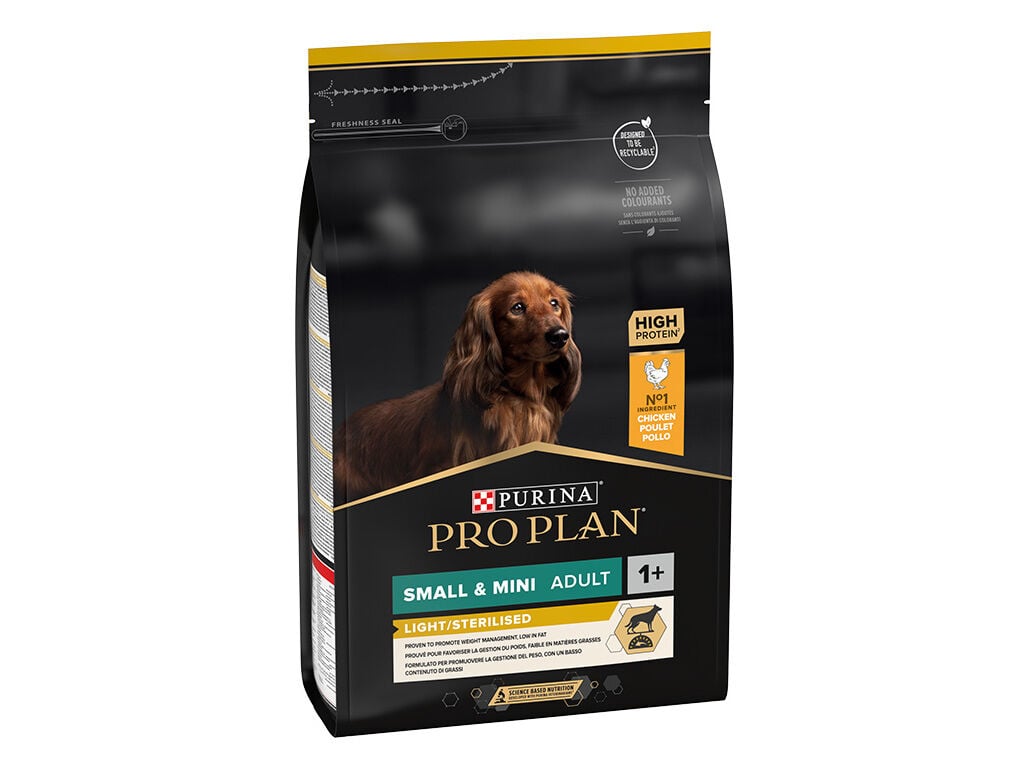RA&Ccedil;&Atilde;O C&Atilde;O PRO PLAN SMALL&MINI LIGHT FRANGO 3KG* image number 1