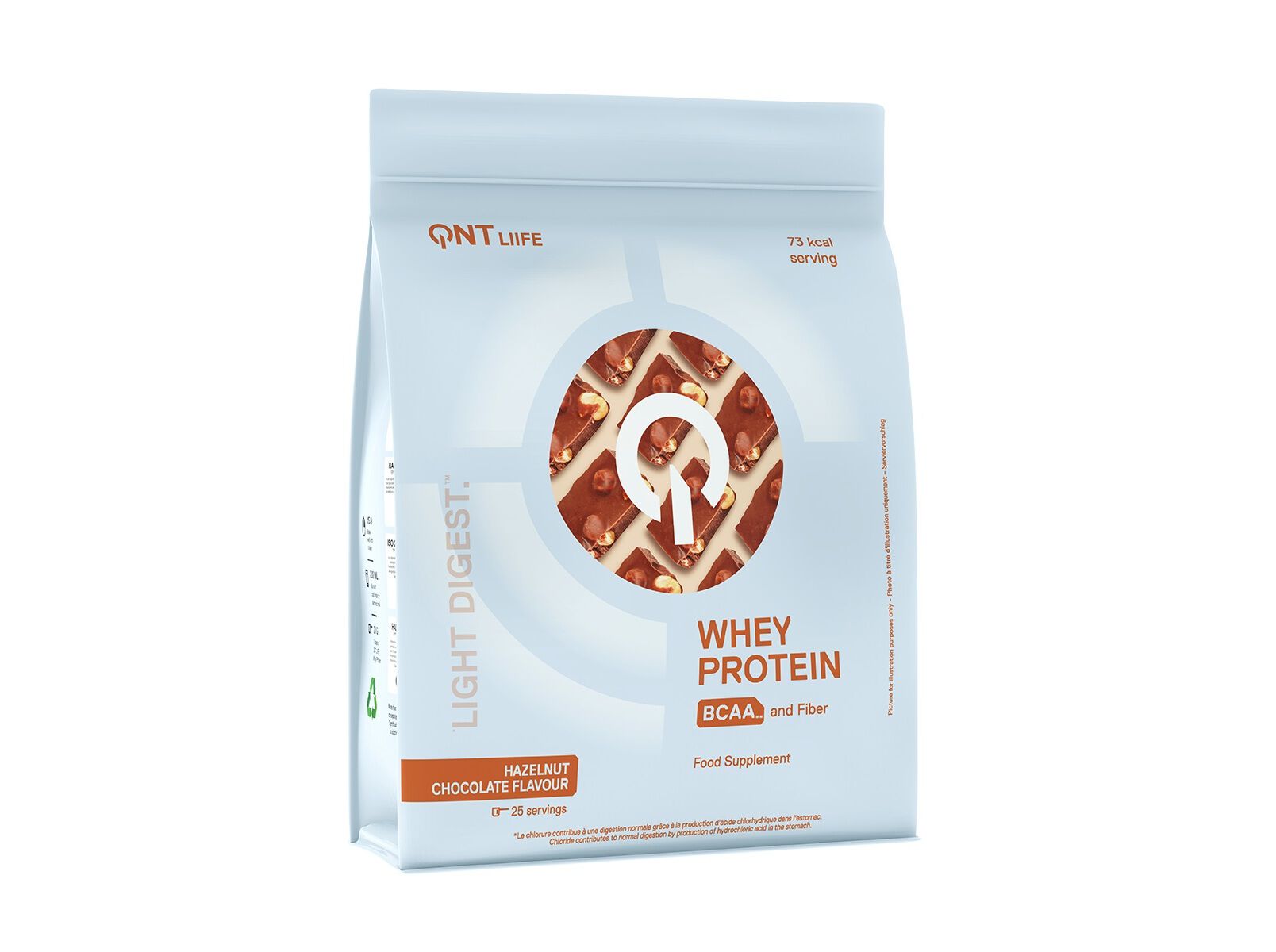 PROTEINA WHEY QNT CHOCOLATE AVEL&Atilde; 500GR image number 0