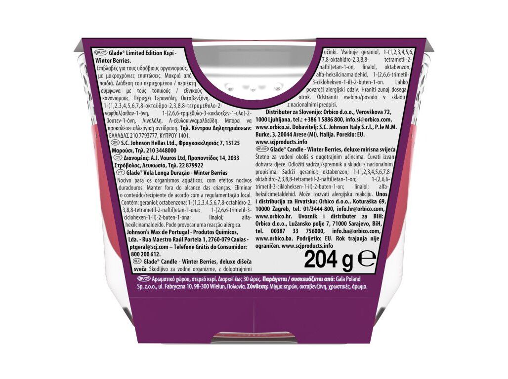 VELA AMBIENTADORA GLADE WINTER BERRIES 1UN image number 1