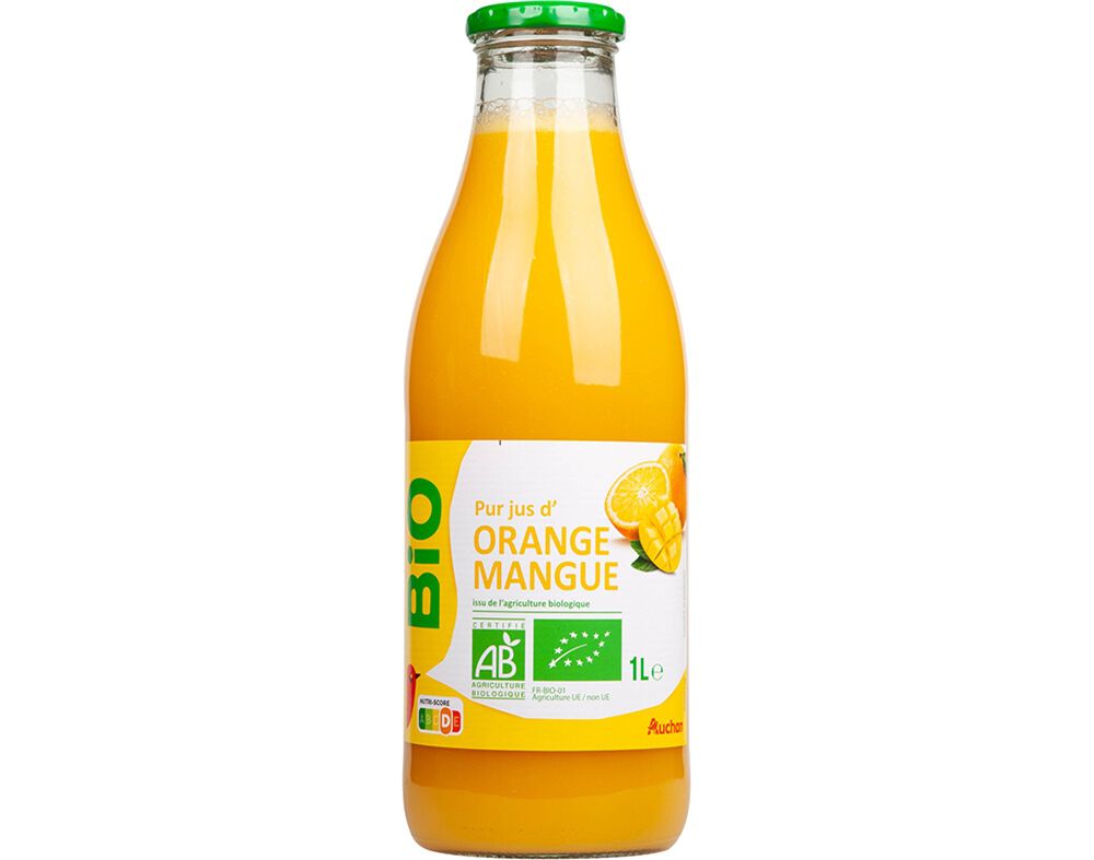 SUMO AUCHAN BIO LARANJA E MANGA 1L