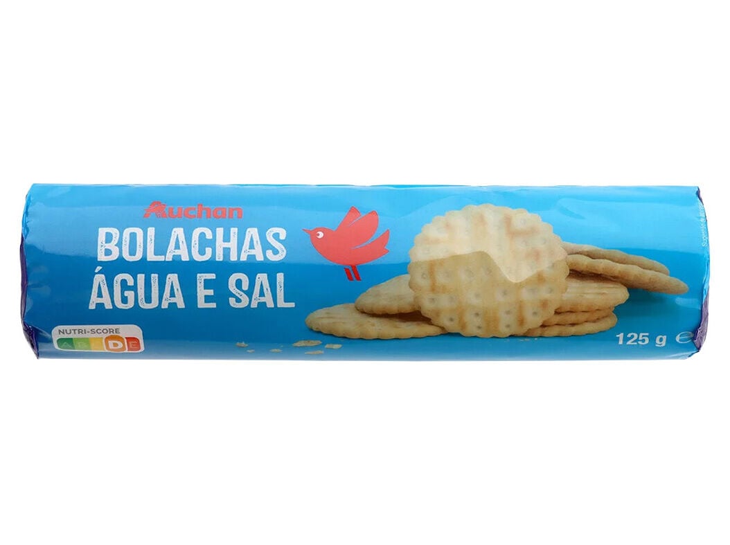 BOLACHA AUCHAN &Aacute;GUA E SAL 125G