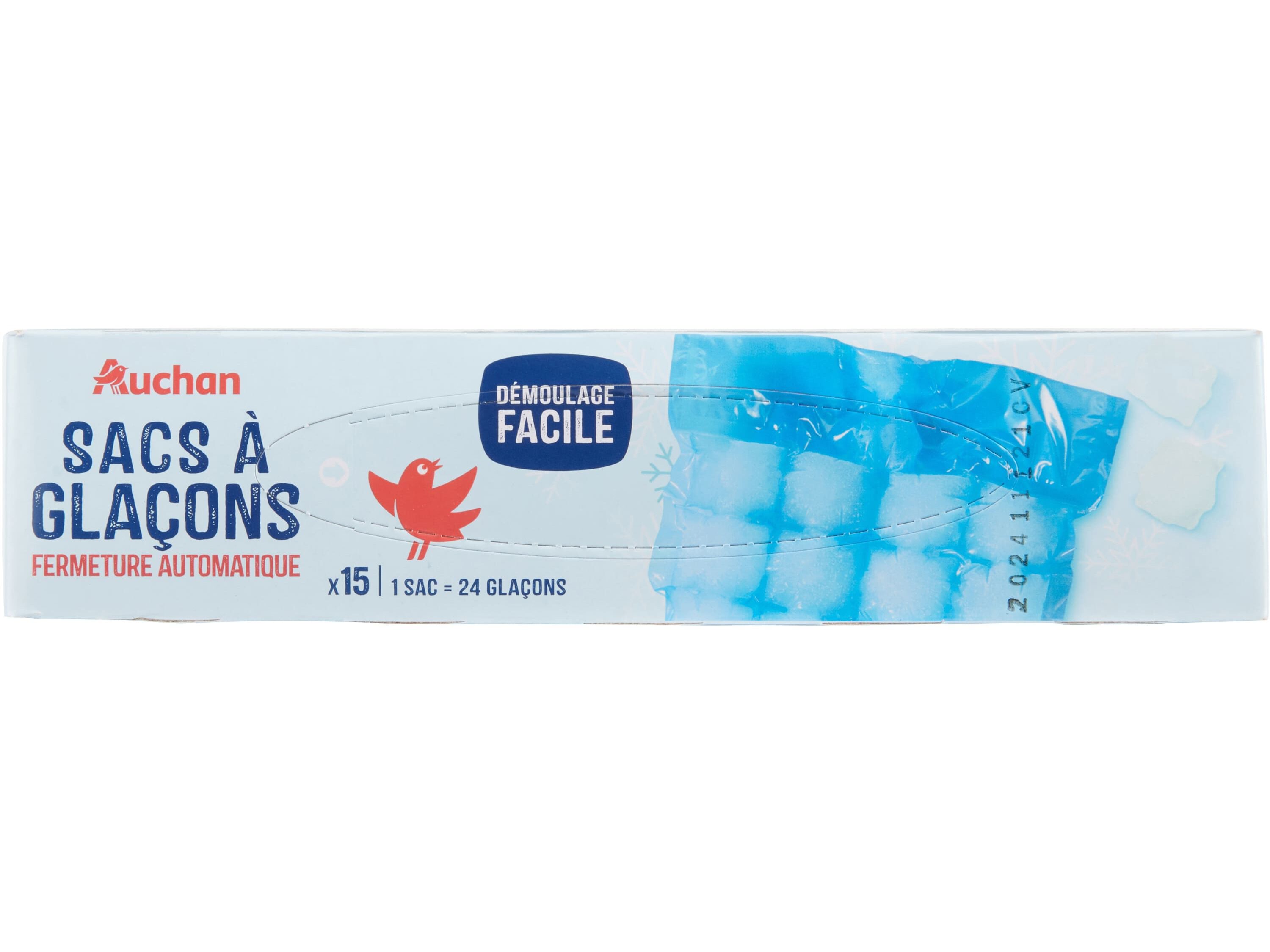 SACOS AUCHAN CUBOS GELO FECHO AUTOM&Aacute;TICO 15UN image number 1