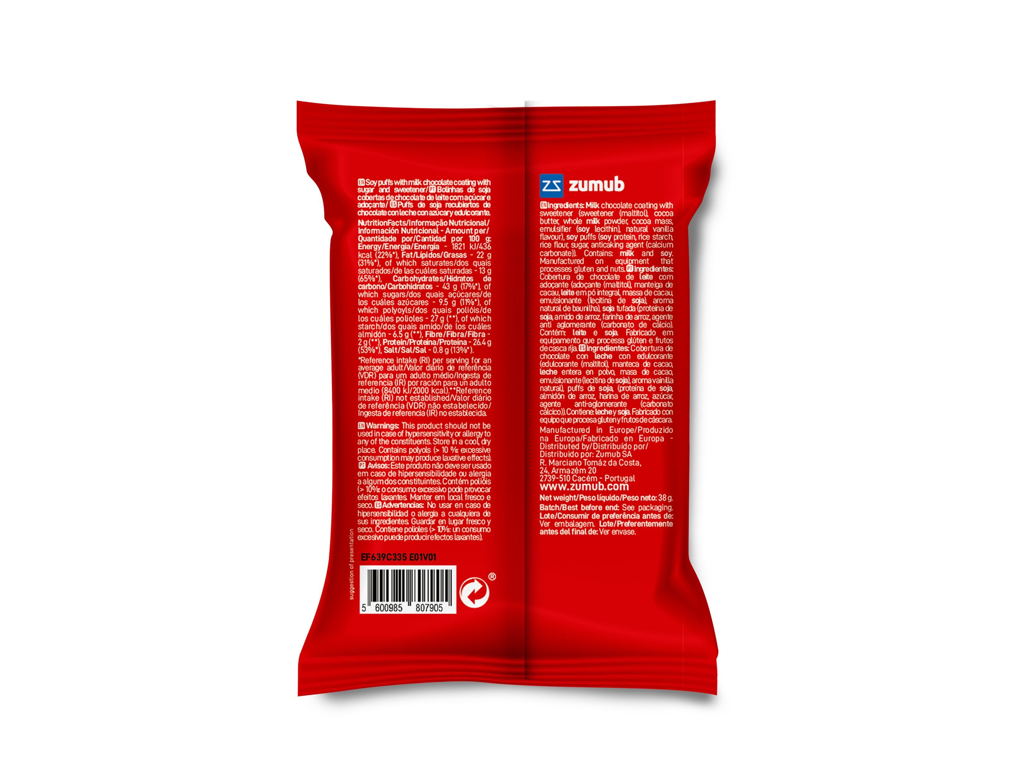 PROTEIN POPS ZUMUB CHOCOLATE DE LEITE 38G image number 1