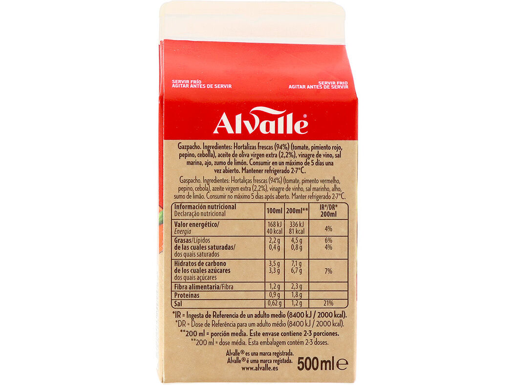 GASPACHO ALVALLE ORIGINAL 500 ML image number 3