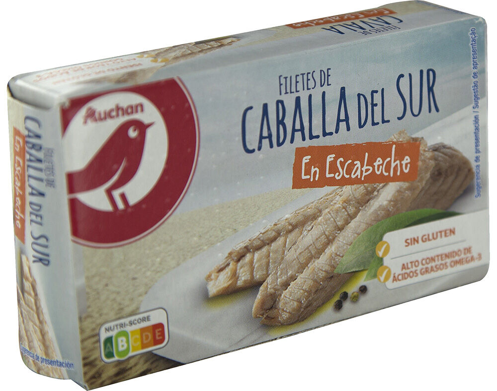 FILETE CAVALA AUCHAN EM ESCABECHE 90(65)G image number 0