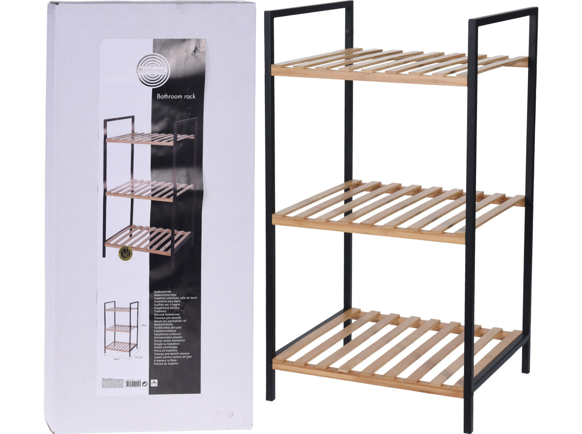 SUPORTE EM BAMBU 38X32.5X70CM