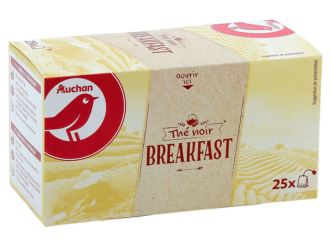 CH&Aacute; PRETO AUCHAN ENGLISH BREAKFAST 25 SAQ (50