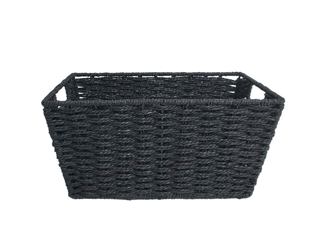 CESTO RECTANGULAR ACTUEL PRETO 30X15X20CM