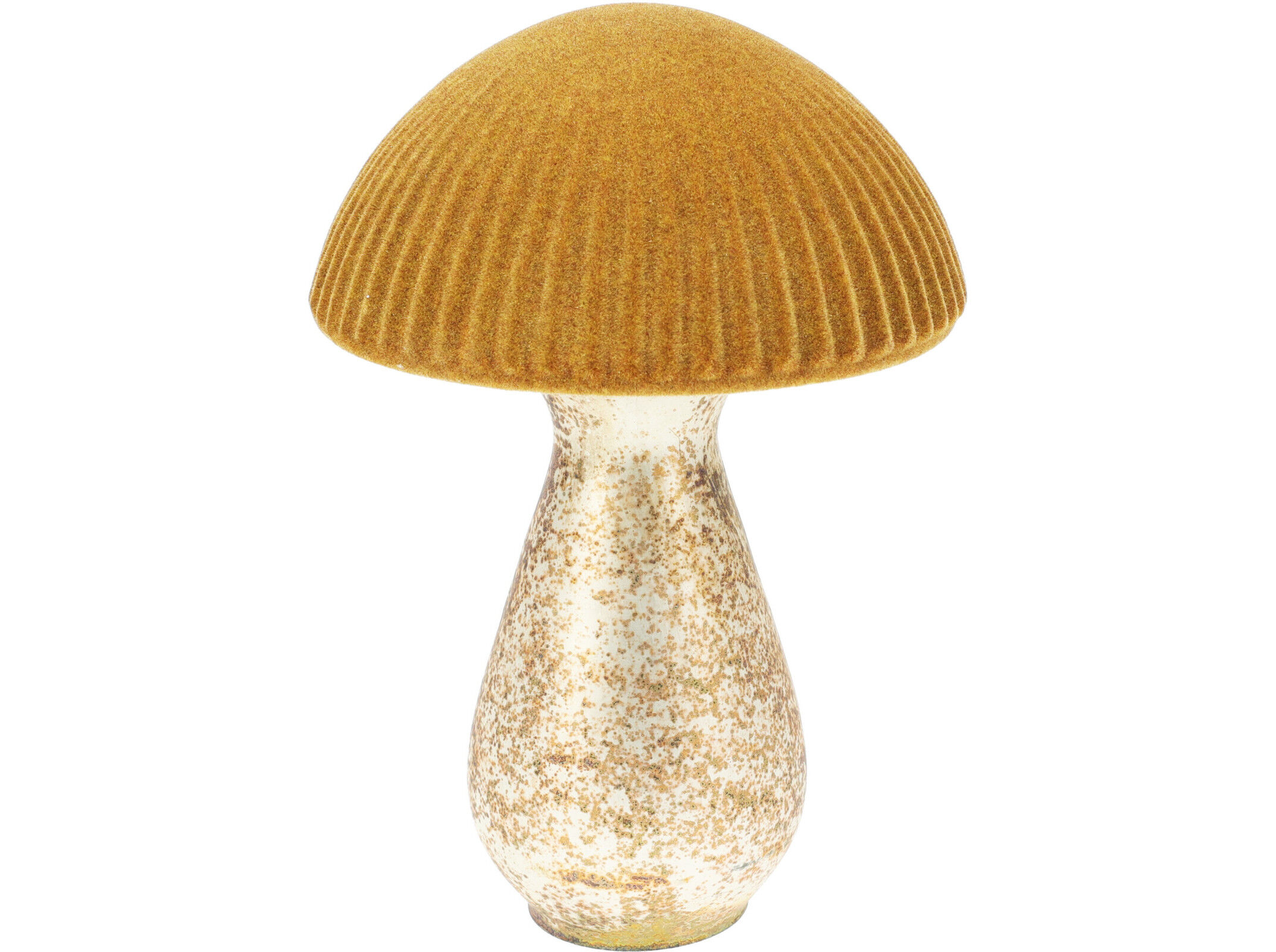 COGUMELO DECORATIVO DOURADO 14X14X21CM image number 0