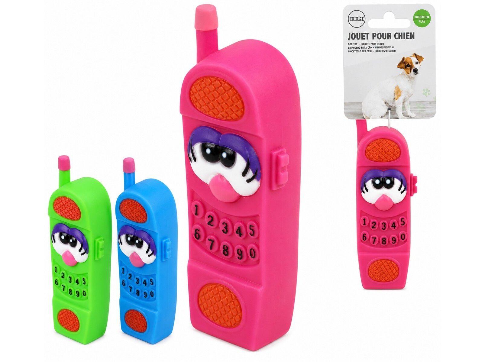 BRINQUEDO PARA C&Atilde;O DOGI TELEFONE 5X15CM CORES SORTIDAS image number 1