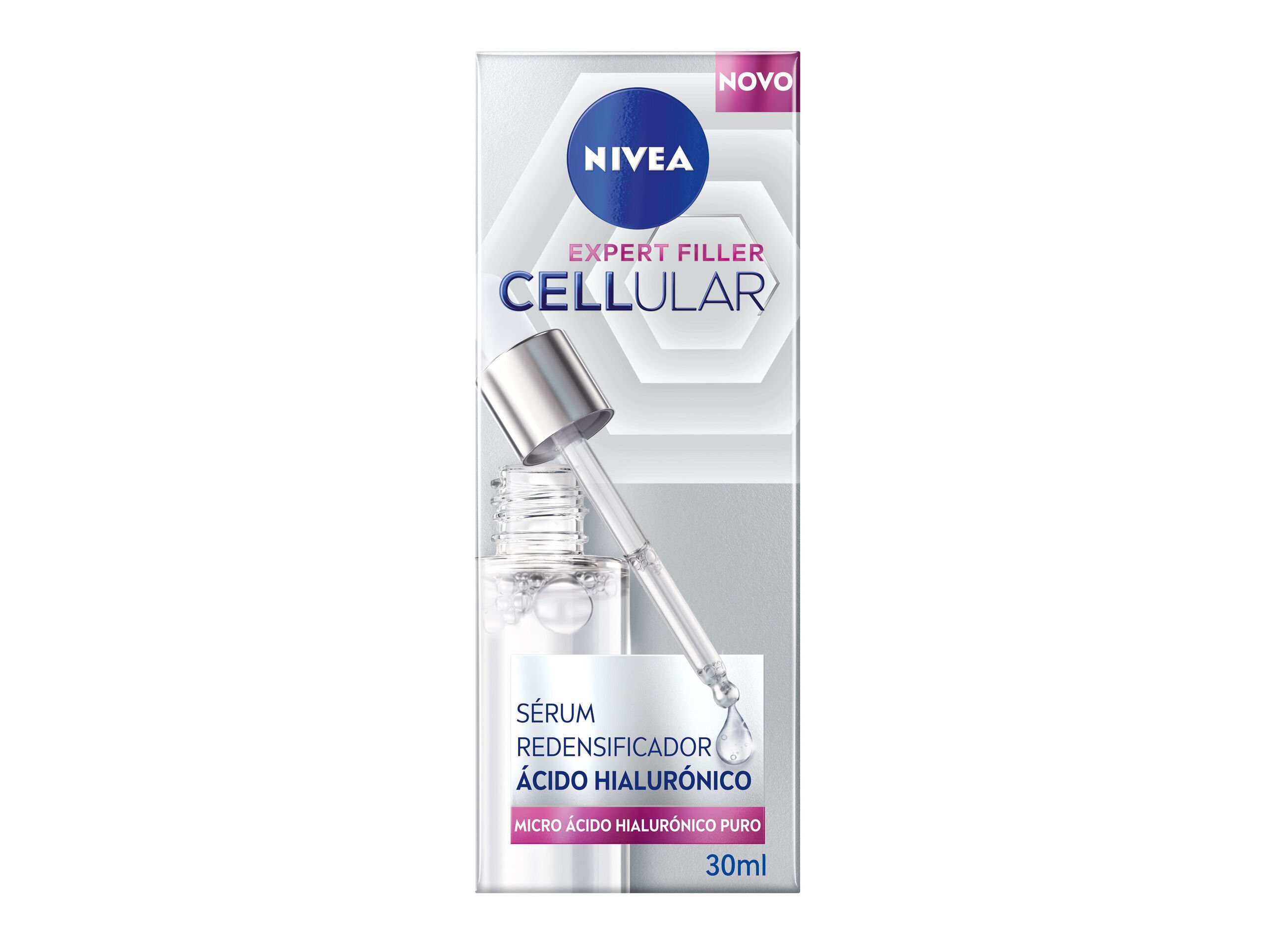 S&Eacute;RUM DE ROSTO BOOSTER &Aacute;CIDO HIALUR&Oacute;NICO CELLULAR FILLER NIVEA 30 ML image number 0
