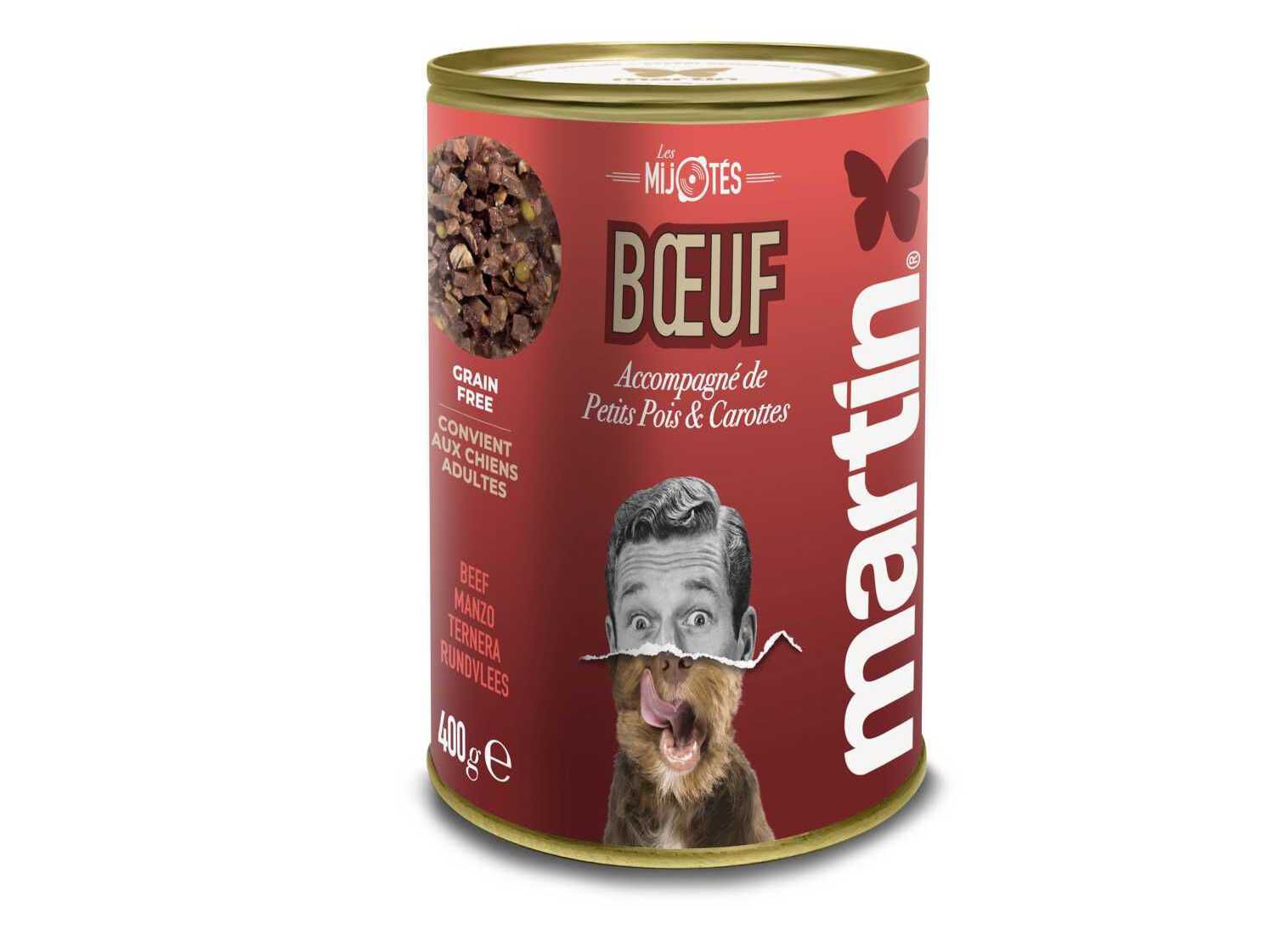 COMIDA H&Uacute;MIDA MARTIN SELLIER C&Atilde;O VACA 400G