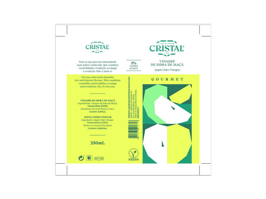 VINAGRE DE SIDRA CRISTAL 250ML image number 1