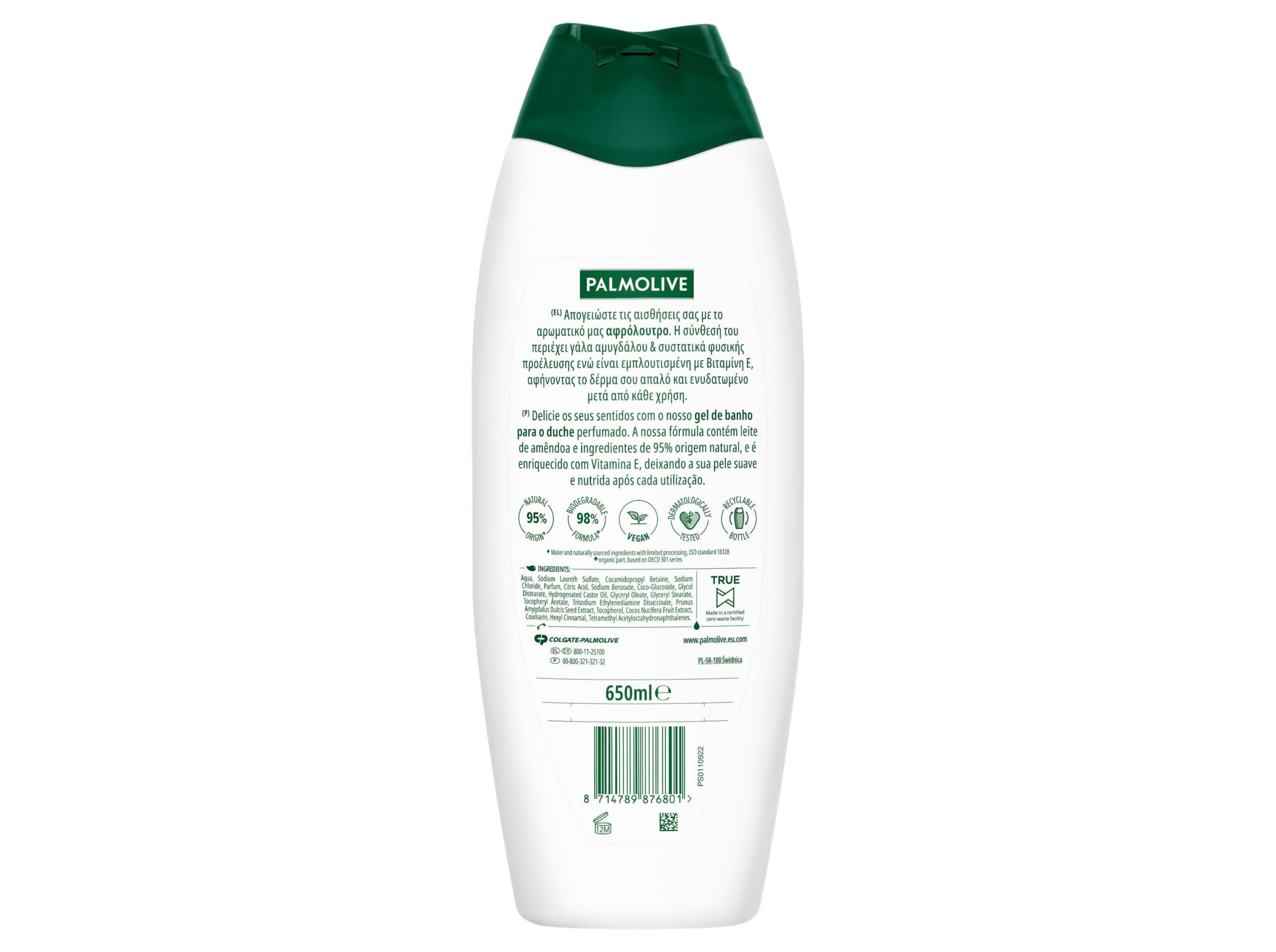 GEL DE BANHO NATURALS HIDRATANTE LEITE DE C&Ocirc;CO PALMOLIVE 650ML image number 1