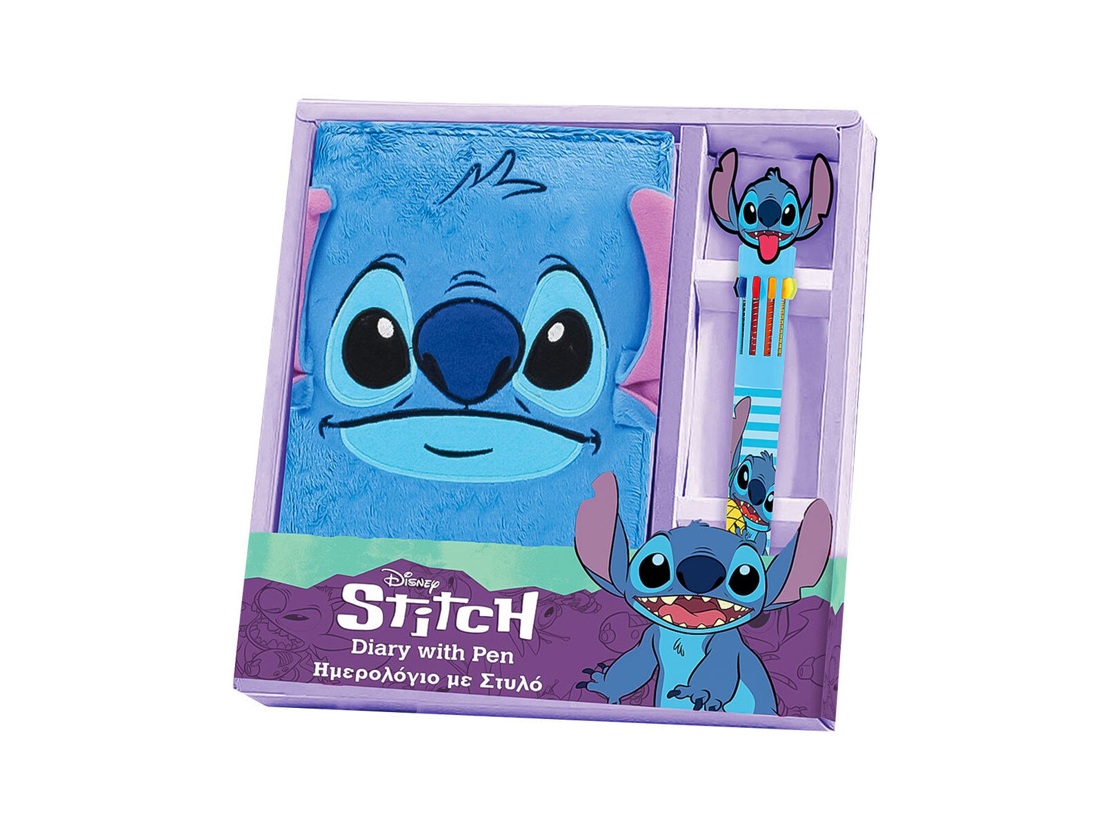 CONJUNTOS CRIATIVOS STITCH CADERNO PELUCIA