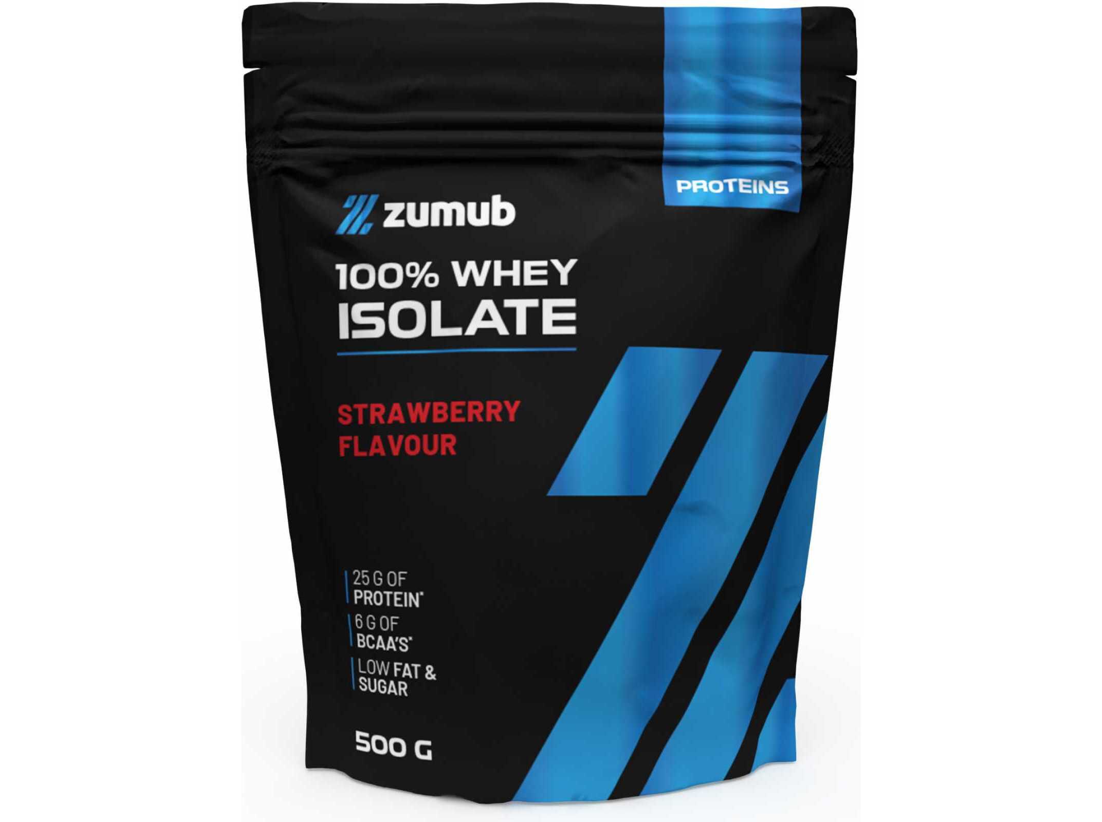PROTEINA WHEY ZUMUB 100% ISOLADA MORANGO 500G image number 0