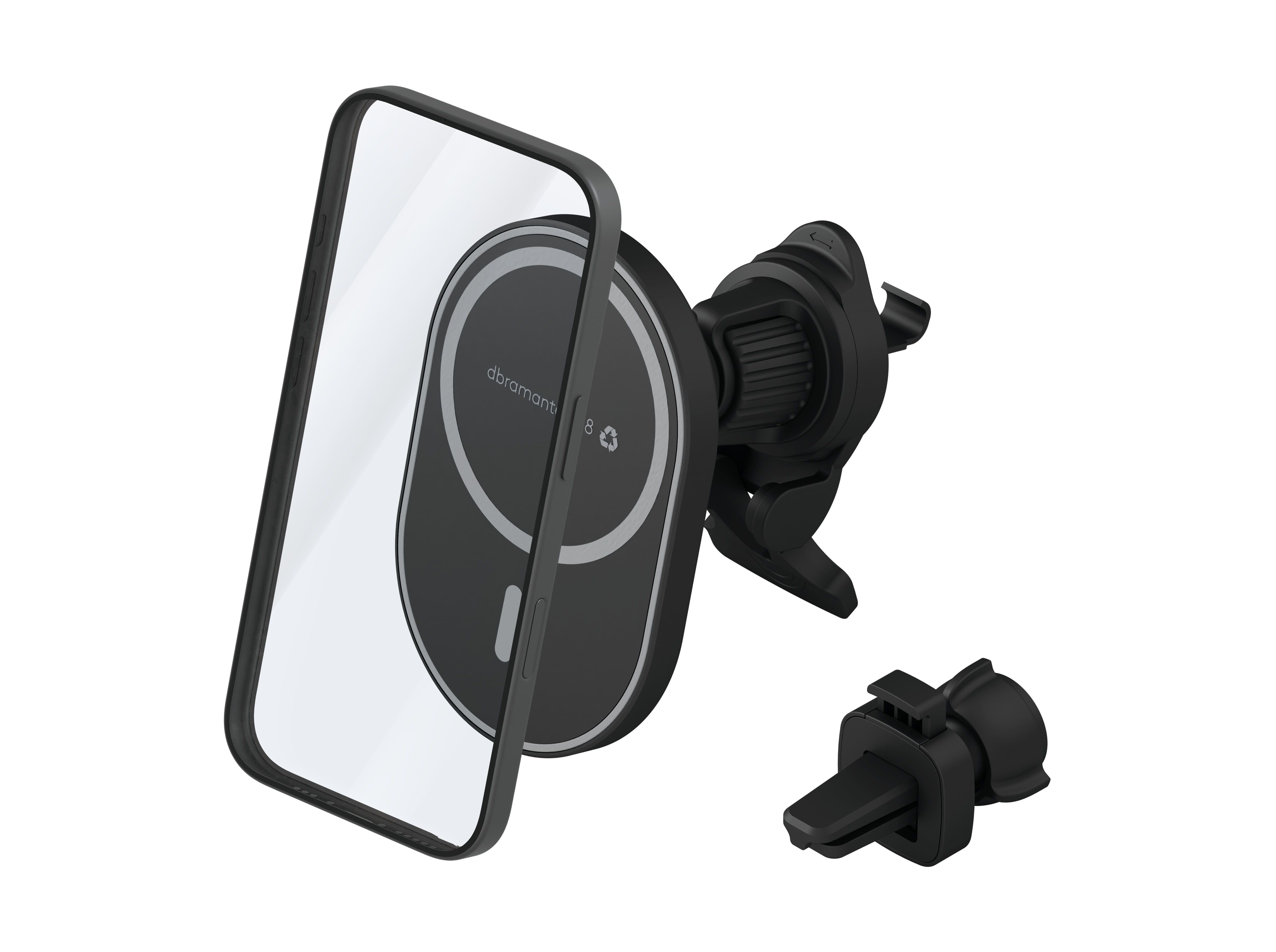 SUPORTE AUTO DBRAMANTE RE-CHARGE PRETO MAGSAFE image number 1