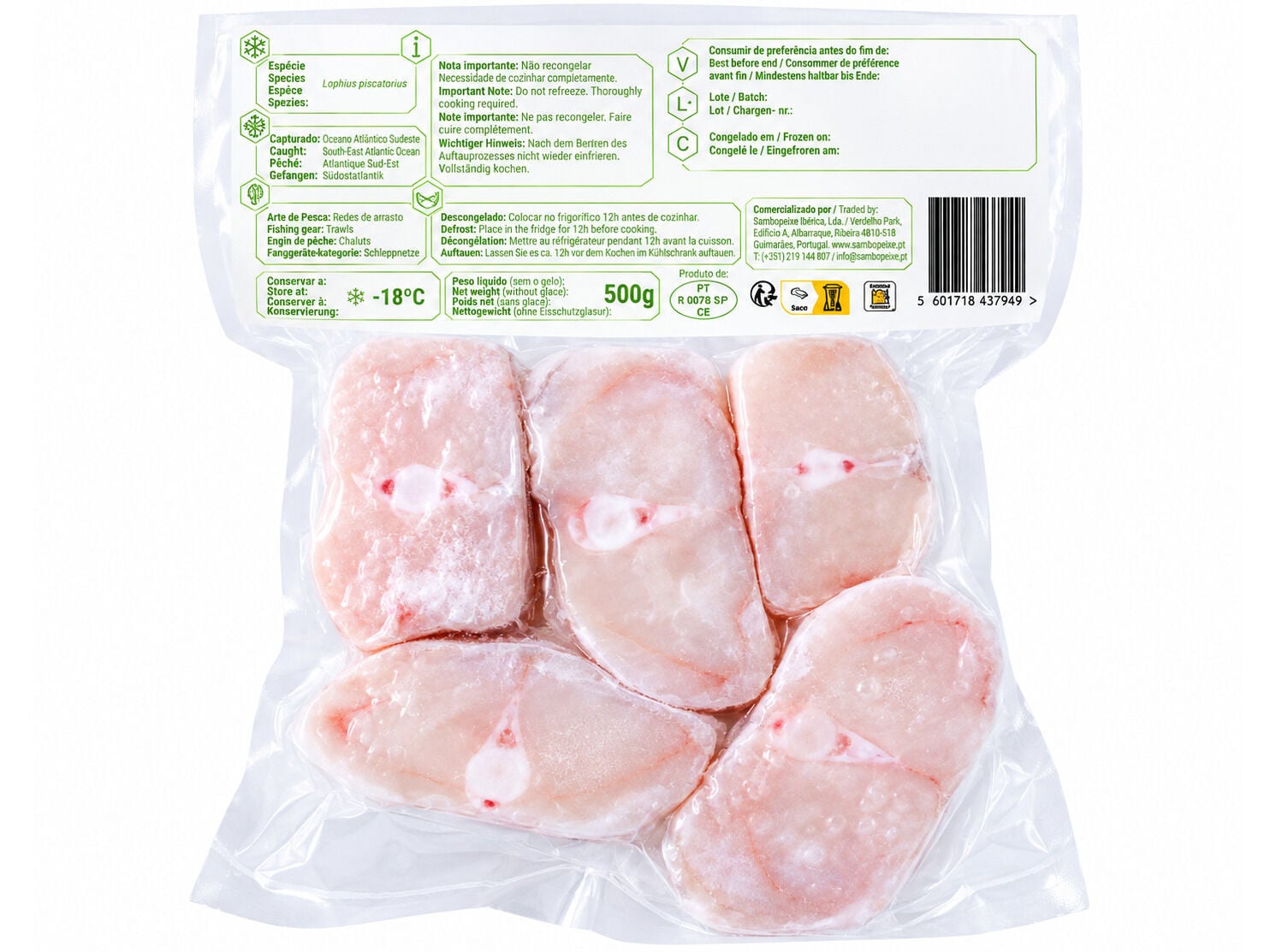 POSTAS TAMBORIL GELPEIXE &Aacute;FRICA DO SUL 500G image number 1