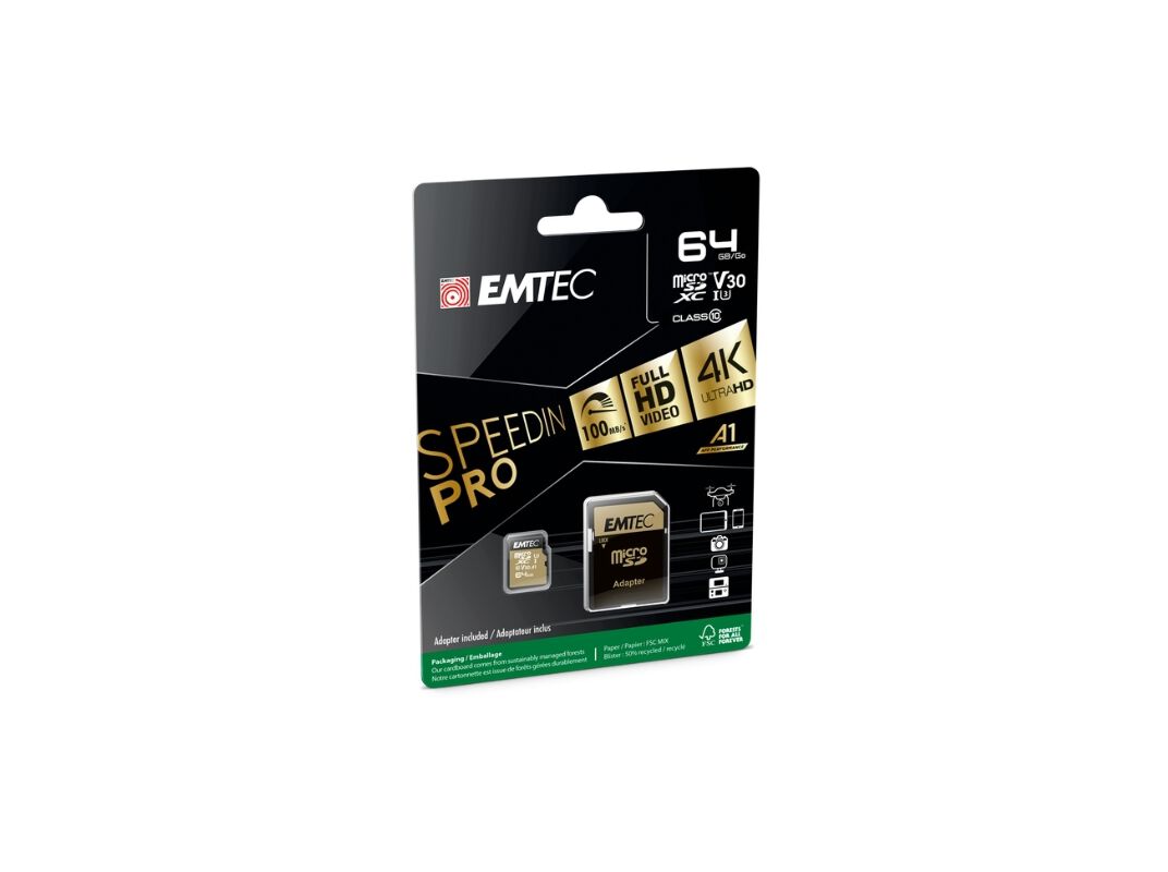 MICROSD EMTEC SPEEDINPRO UHS-U3 64GB