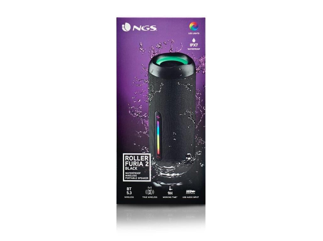 COLUNAS PORTATEIS BT NGS ROLLERFURIA2BLACK image number 6