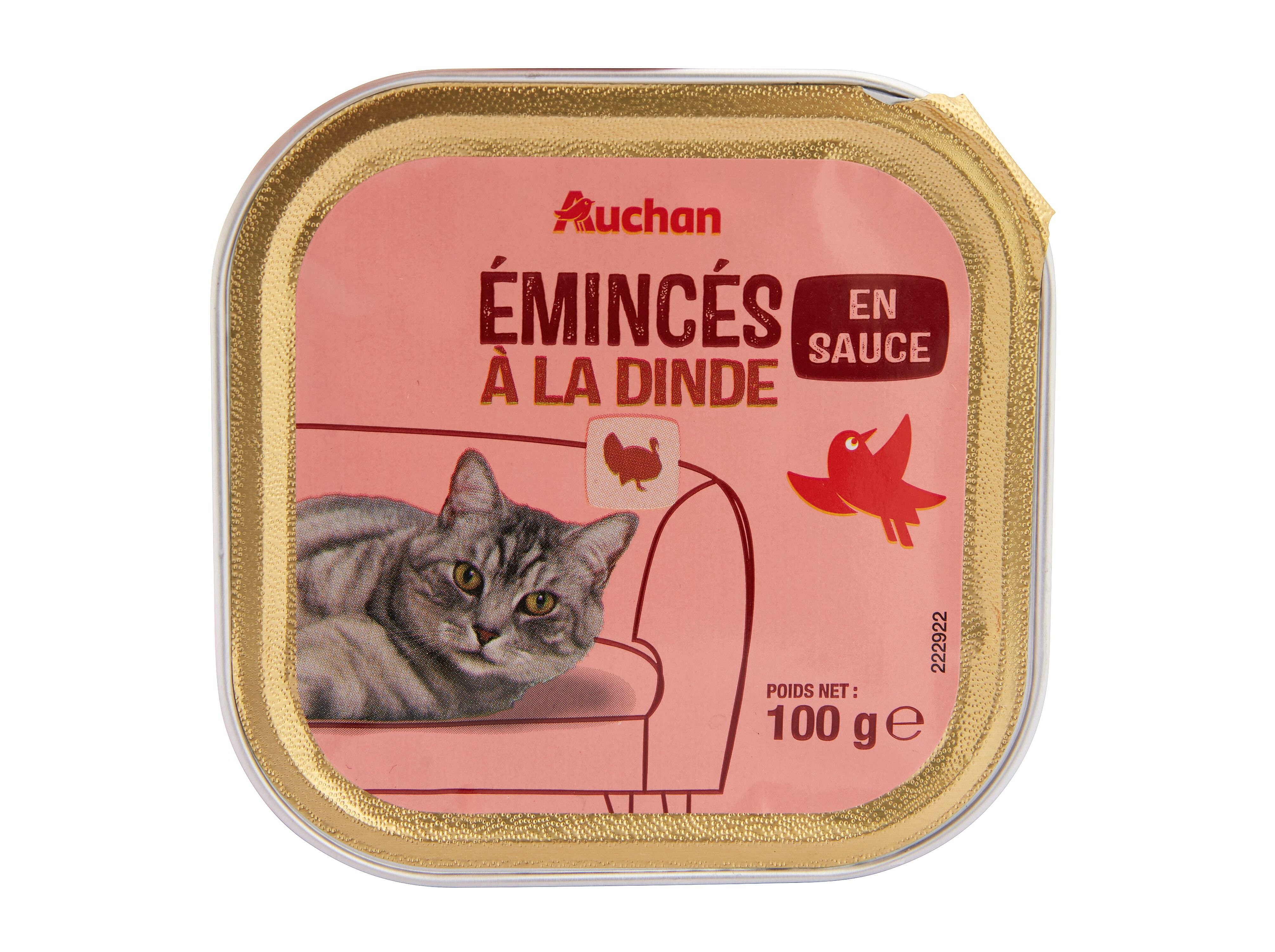 COMIDA H&Uacute;MIDA PARA GATO AUCHAN PEDA&Ccedil;OS EM MOLHO COM PERU 100G