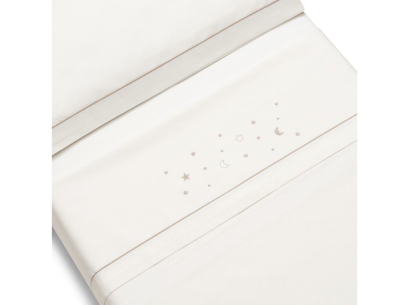 CONJUNTO DE LEN&Ccedil;&Oacute;IS CAMA INTERBABY BORDADO-BEIGE 60X120CM image number 1