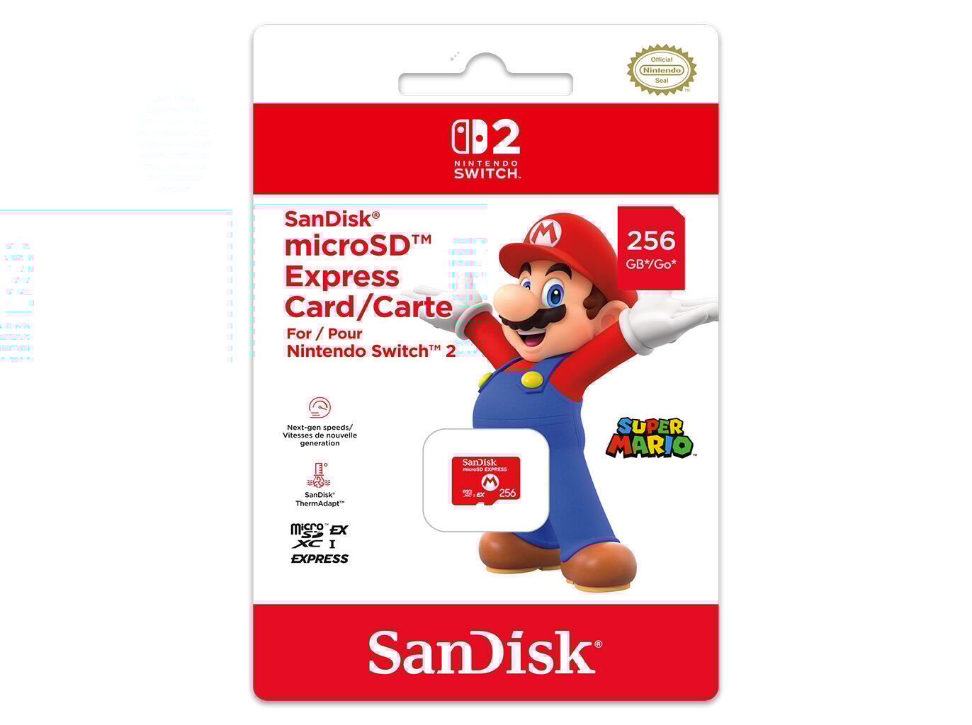 SANDISK MICRO SD SWITCH 2 EXPRESS CARD