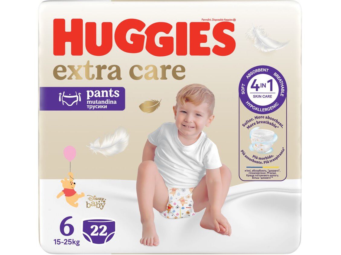 FRALDA CUECA HUGGIES T6 15-25KG 22UN