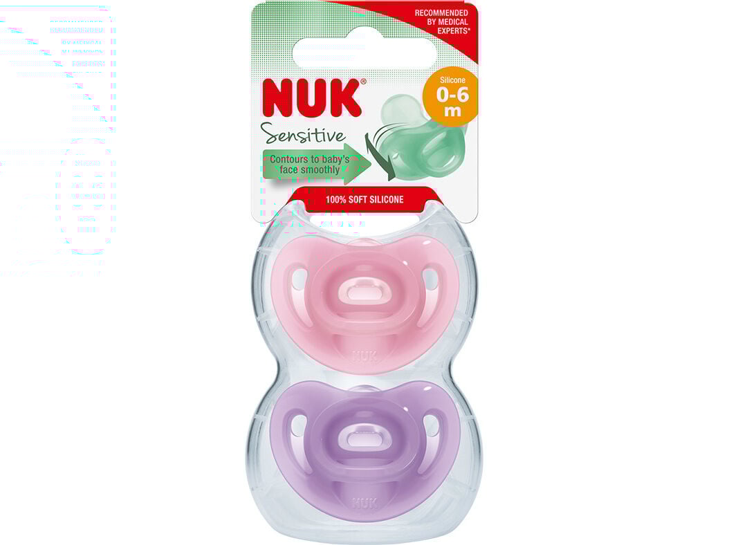 CHUPETA NUK SENSITIVE SILICONE 0-6MESES 2UN image number 0