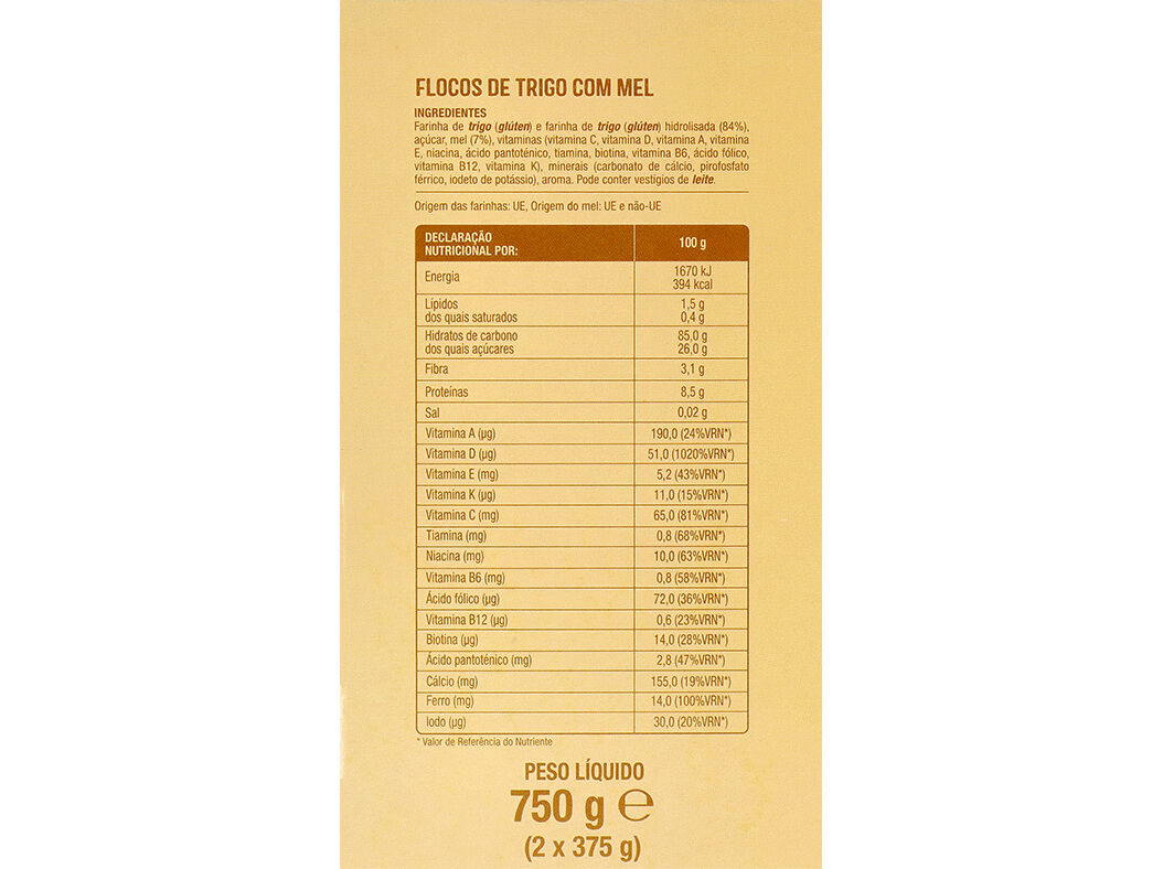 FLOCOS AUCHAN CEREAIS COM MEL 750G image number 2