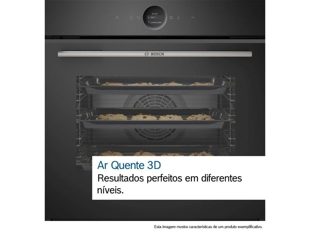 FORNO BOSCH SERIE 8 HBG7742B1 60 X 60 CM PRETO PIROL&Iacute;TICO A+ 71L 3600W image number 1