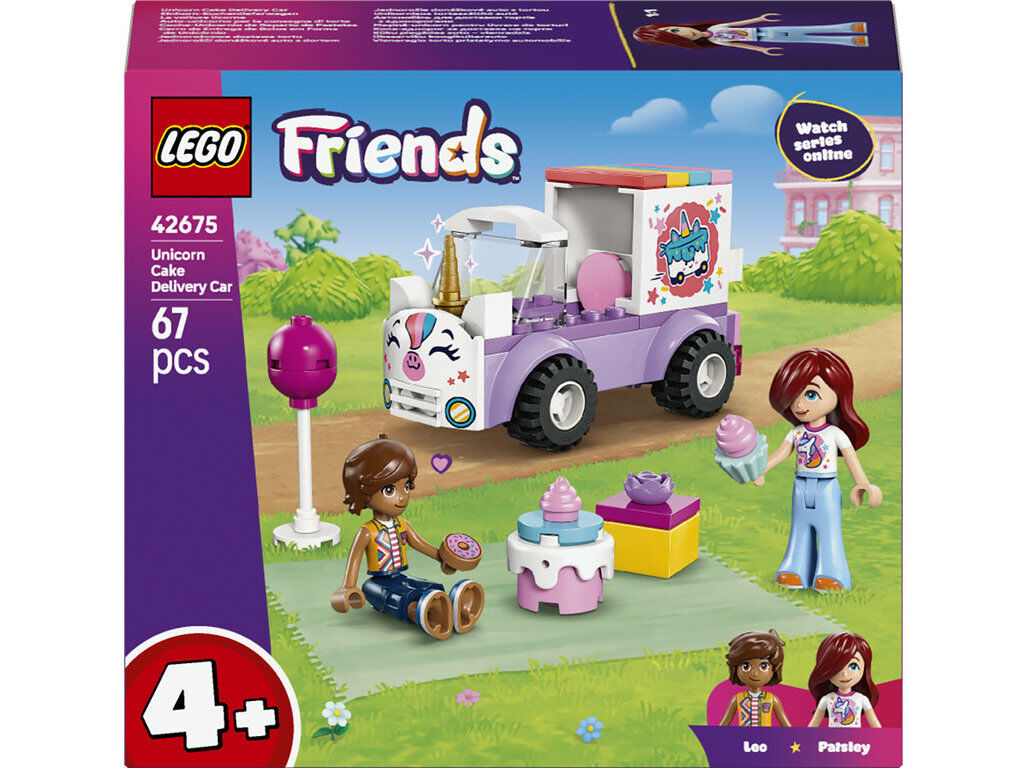CARRO DE ENTREGA DE BOLOS EM FORMA DE UNIC&Oacute;RNIO LEGO FRIENDS 42675