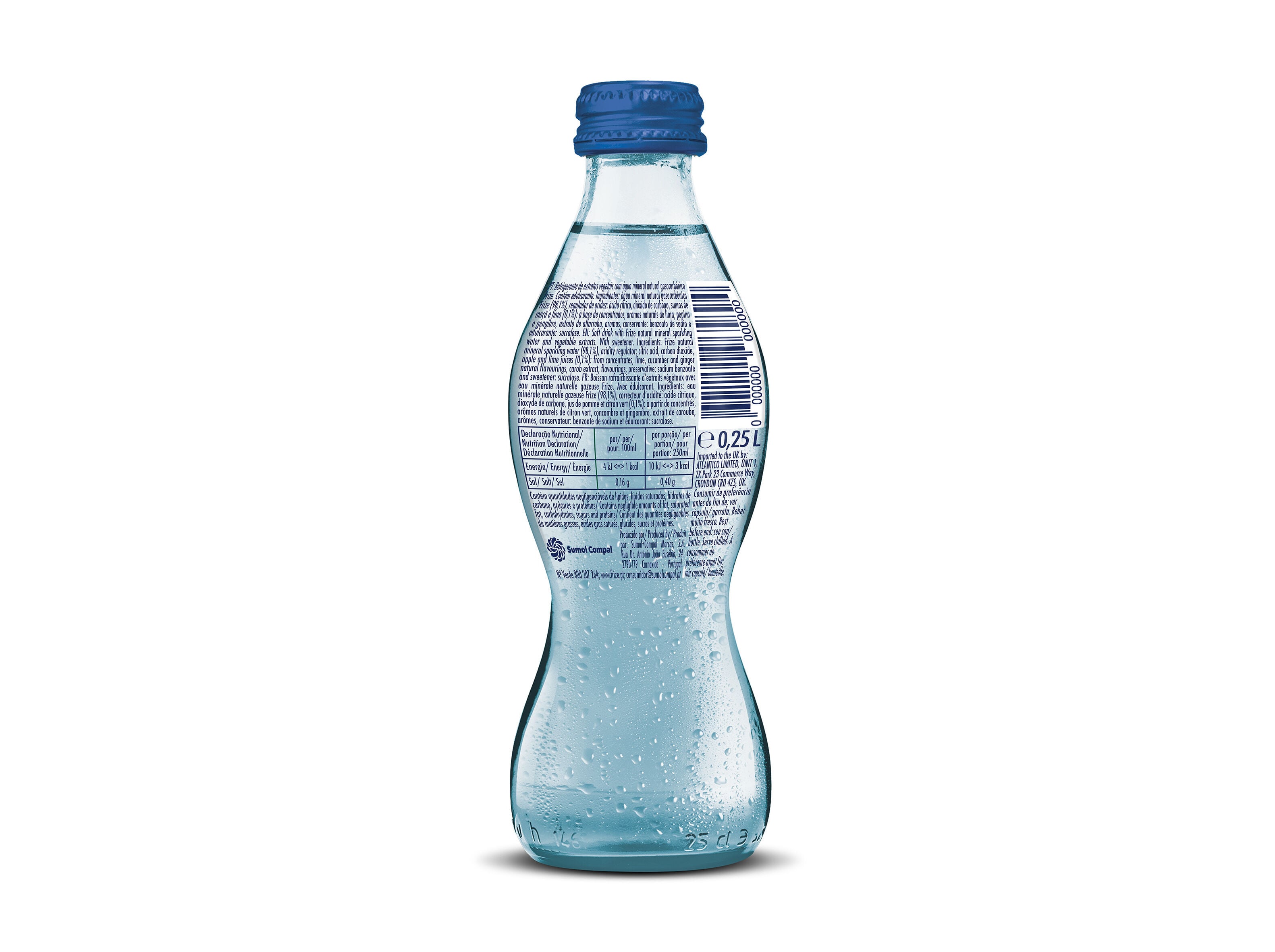 AGUA C/GAS FRIZE BOT LIM/PEP/GENG 4X025L image number 1