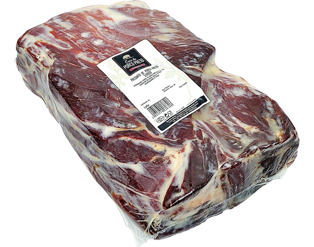 PRESUNTO CASA DO PORCO PRETO SEM OSSO 24 MESES DE CURA KG image number 0