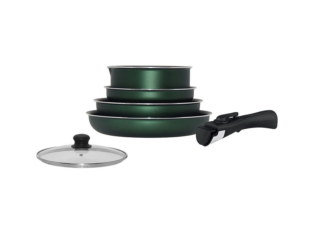 TREM DE COZINHA ACTUEL VERDE ALUMINIO REVESTIDO 6 PE&Ccedil;AS