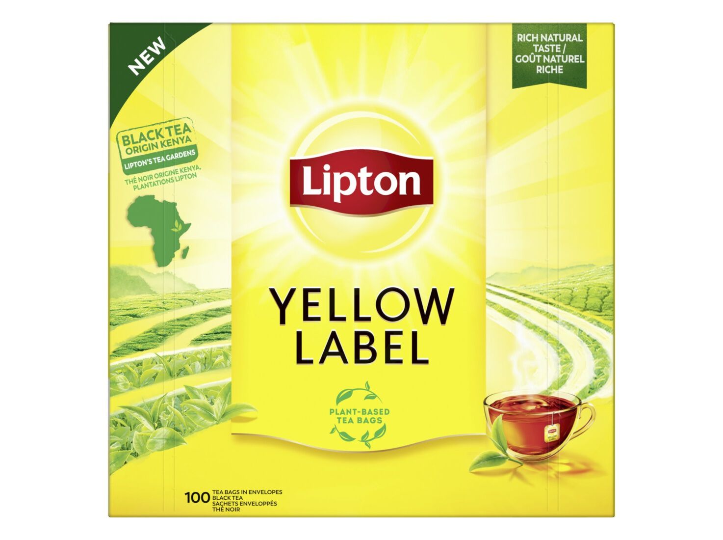 CH&Aacute; LIPTON PRETO YELLOW LABEL 100 SAQUETAS image number 0