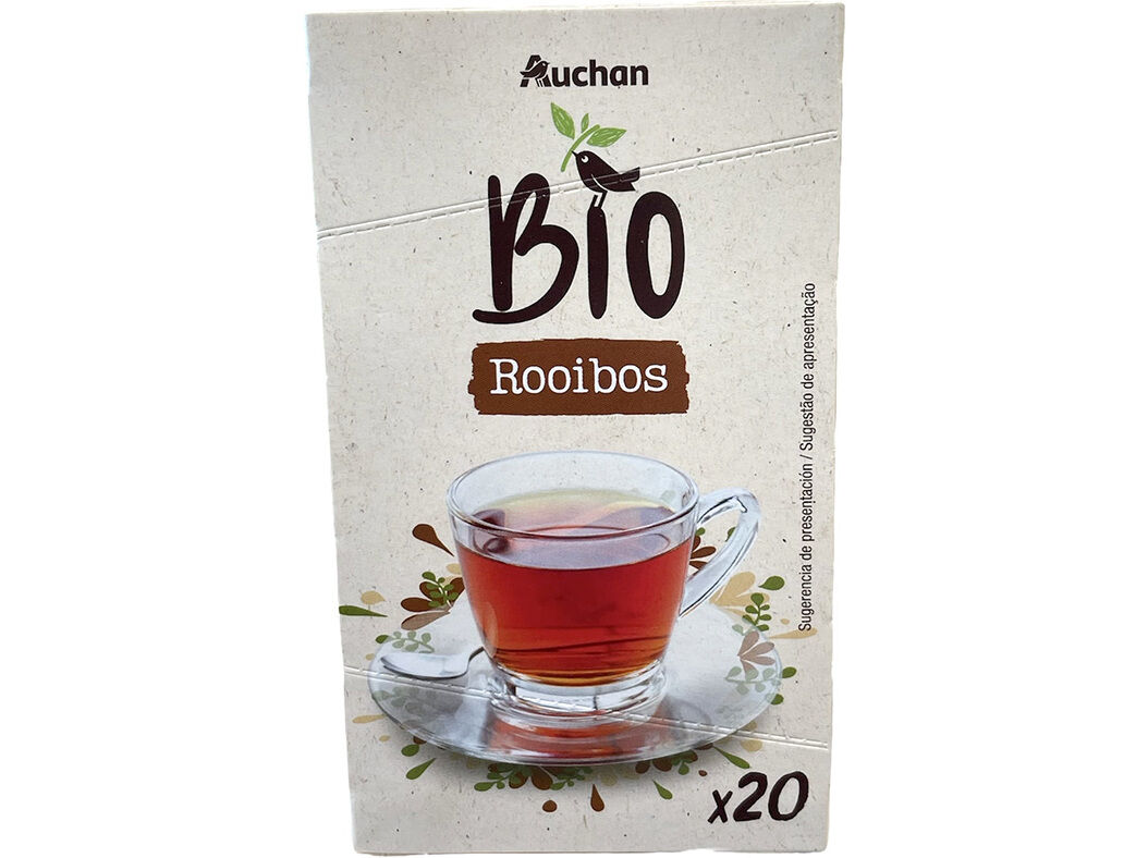 INFUS&Atilde;O AUCHAN BIO ROOIBOS 20 SAQUETAS