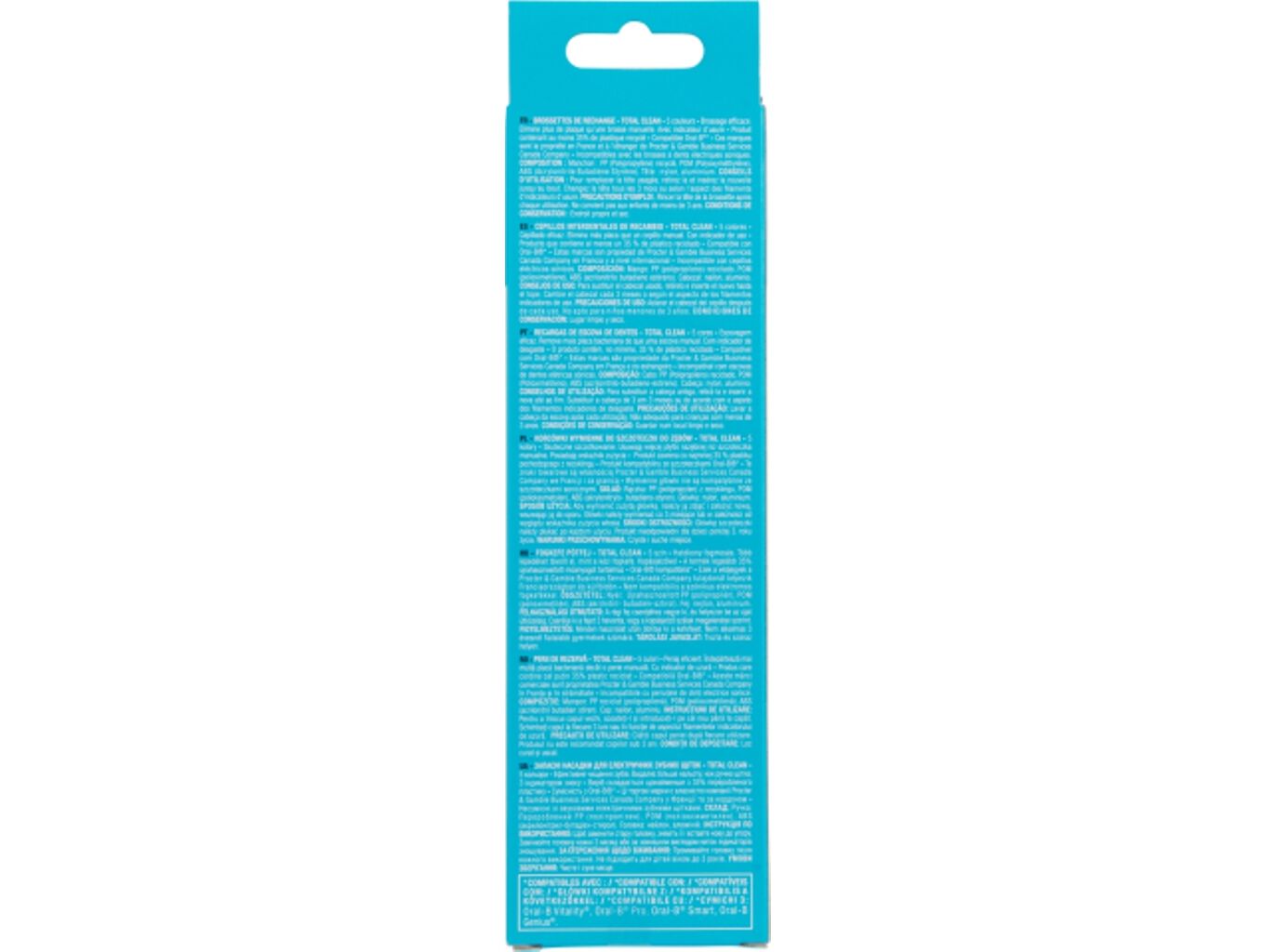 RECARGA ESCOVA DENTES AUCHAN EL&Eacute;CTRICA TOTAL CLEAN 5UN image number 1