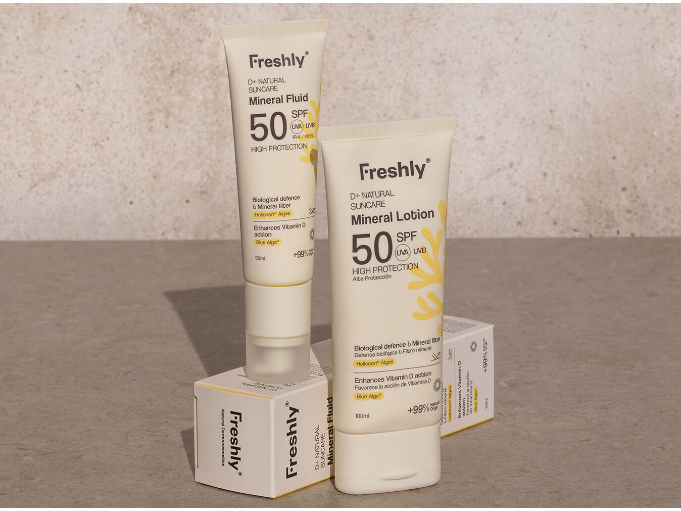 PACK PROTE&Ccedil;&Atilde;O SOLAR FRESHLY D+ NATURAL 100ML 50ML image number 1