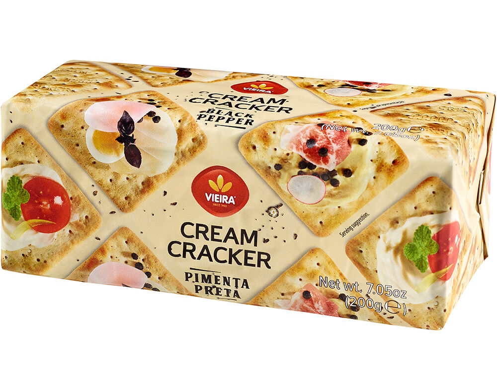 CREAM CRACKER VIEIRA PIMENTA PRETA 200G image number 0